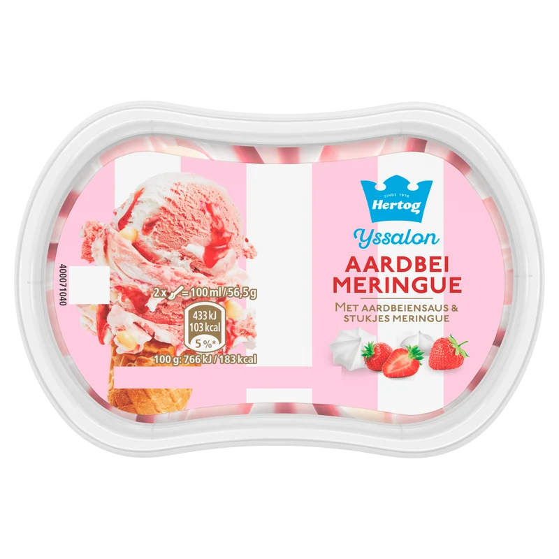 Hertog Aardbeien merengue ijs