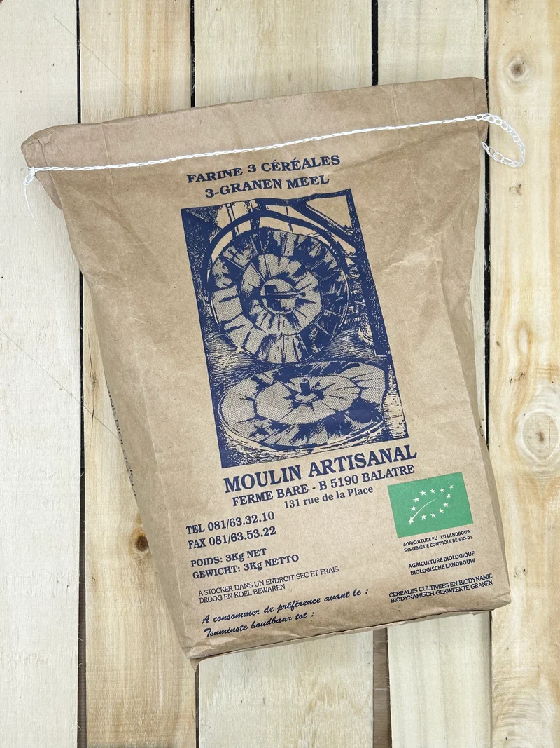 Farine Trois Céréales avec Graines 3kg