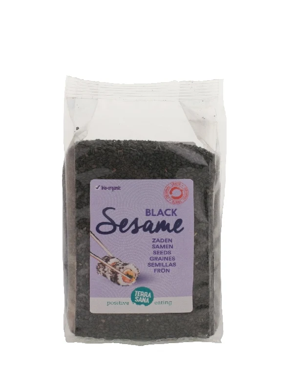 TerraSana Raw sesam zwart ongepeld 175g