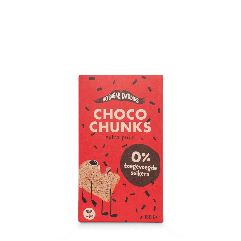 No Sugar Daddies Choco chunks puur bio 180g