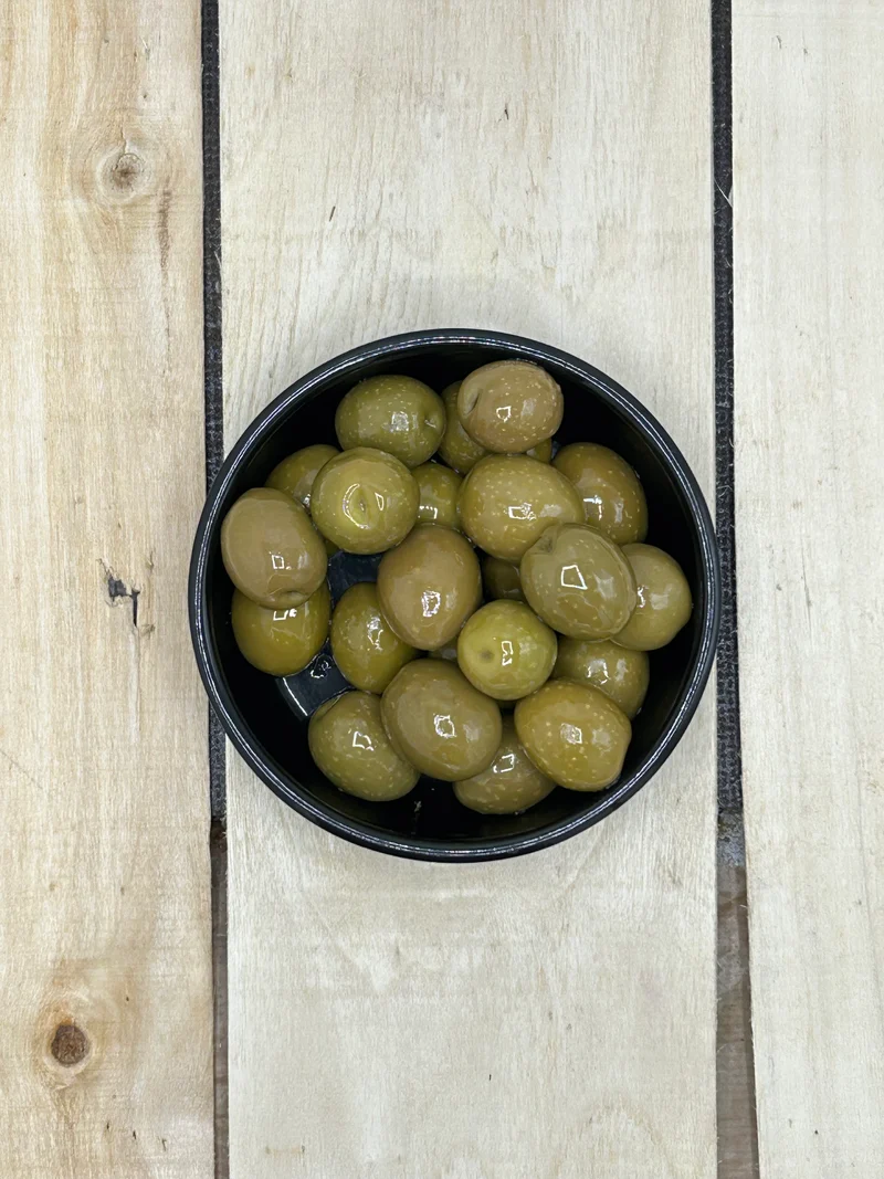 Olives Vertes avec noyaux +/- 250gr