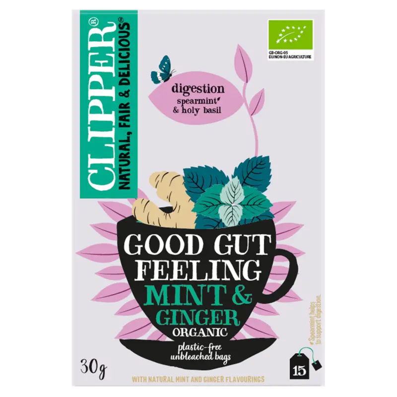 Clipper Good gut feeling mint & ginger