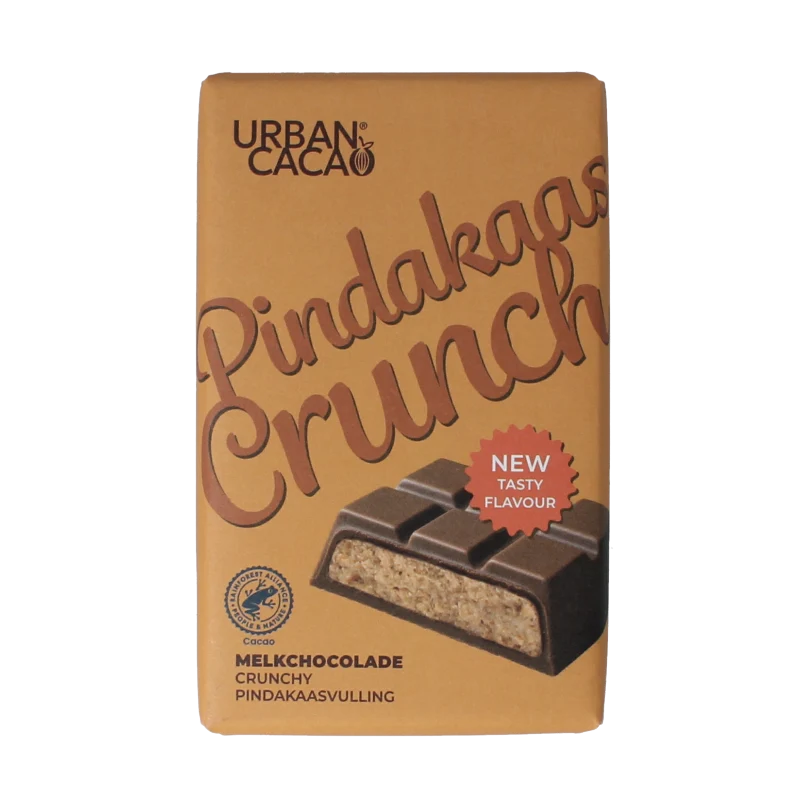 Urban Cacao Pindakaas crunch 140 gram