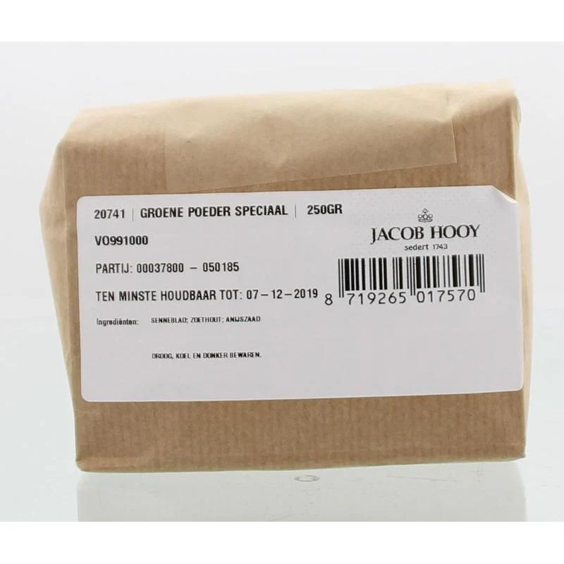 Jacob Hooy Groene poeder speciaal 250 gram