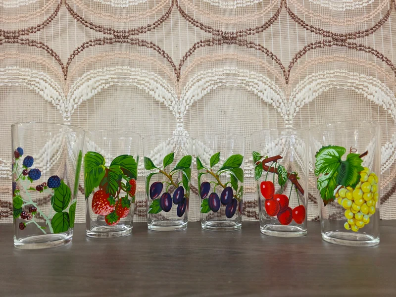 Vintage VMC Reims fruitglazen set