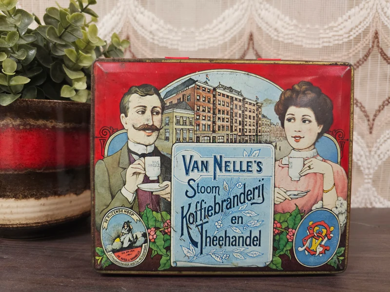 Vintage Van Nelle koffieblik reclameblik