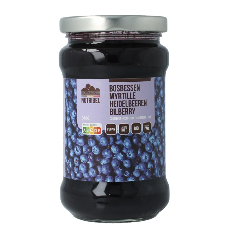 Nutribel Bosbessen confituur bio 340 gram