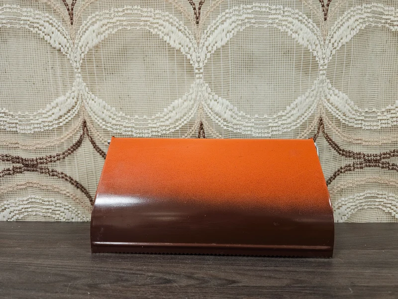 Brabantia keukenrolhouder wandmodel jaren ’70 bruin/oranje