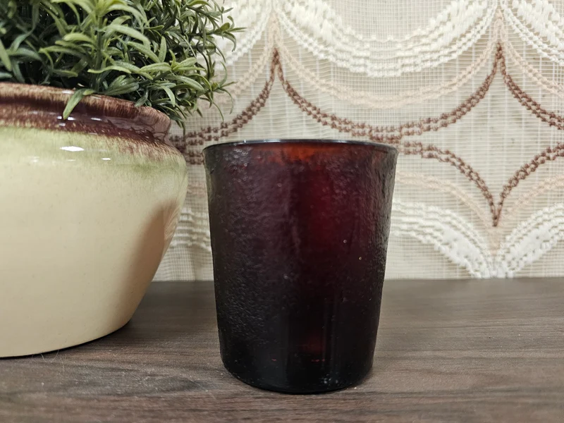 Arcoroc Sierra glas rood vintage limonadeglas met reliëf