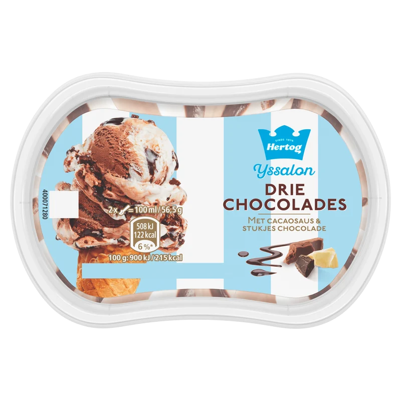 Hertog IJssalon mini drie chocolades