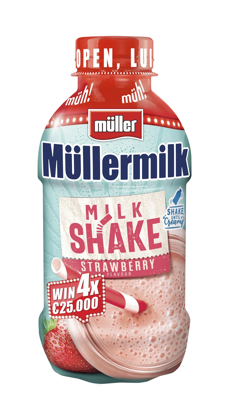 Müllermilk Milk shake aardbei