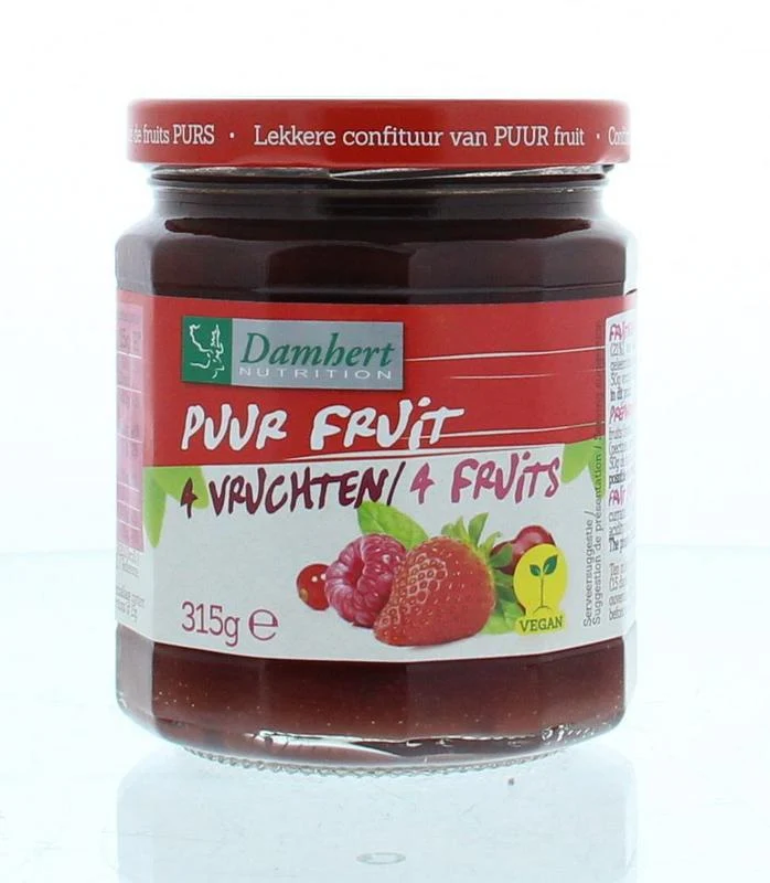 Damhert Puur Fruit Confituur Vier vruchten z/s