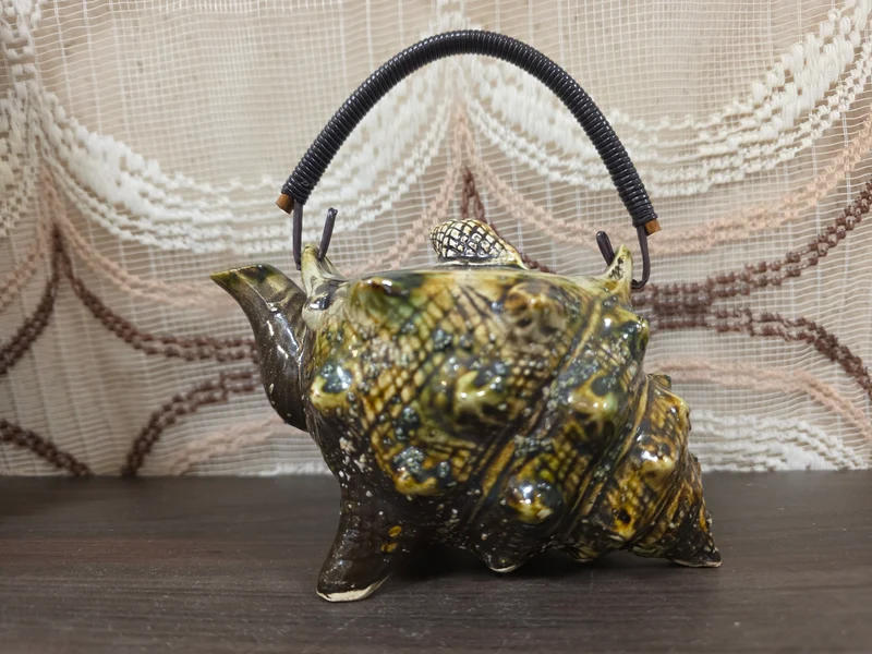 Vintage theepot schelp – decoratief theepotje