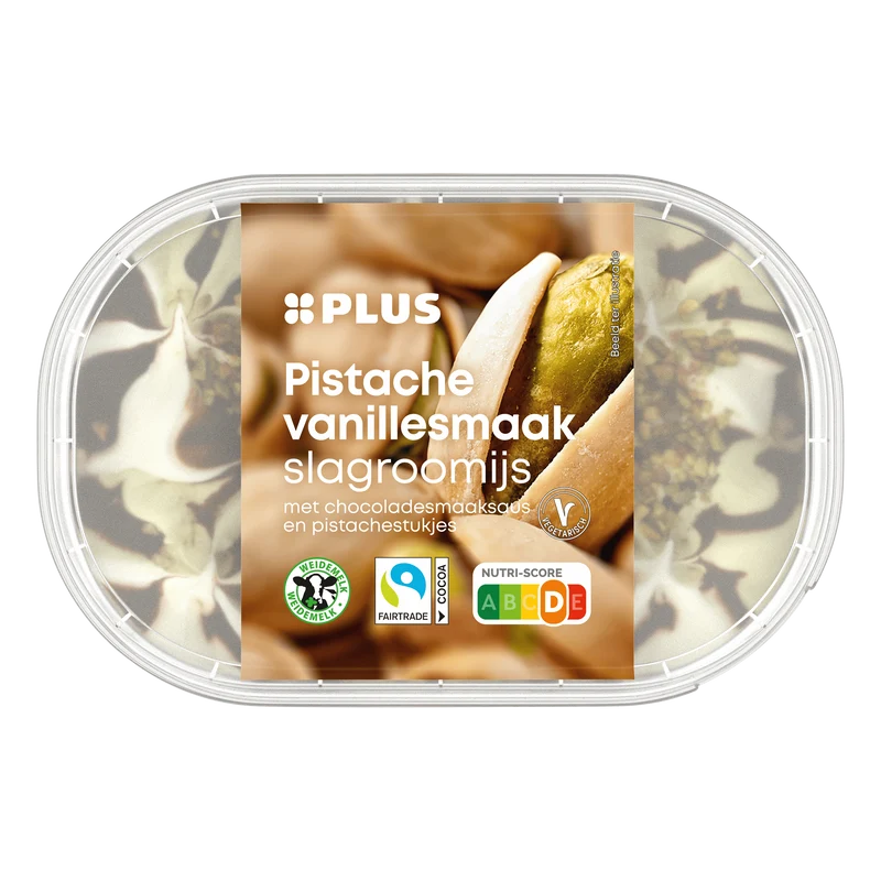 Pistache vanillesmaak slagroomijs