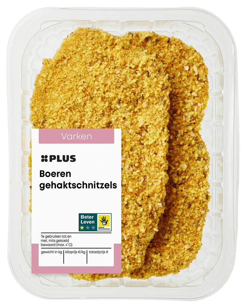 Boeren gehaktschnitzels