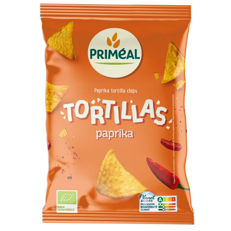 Primeal Paprika tortillas bio 125 gram