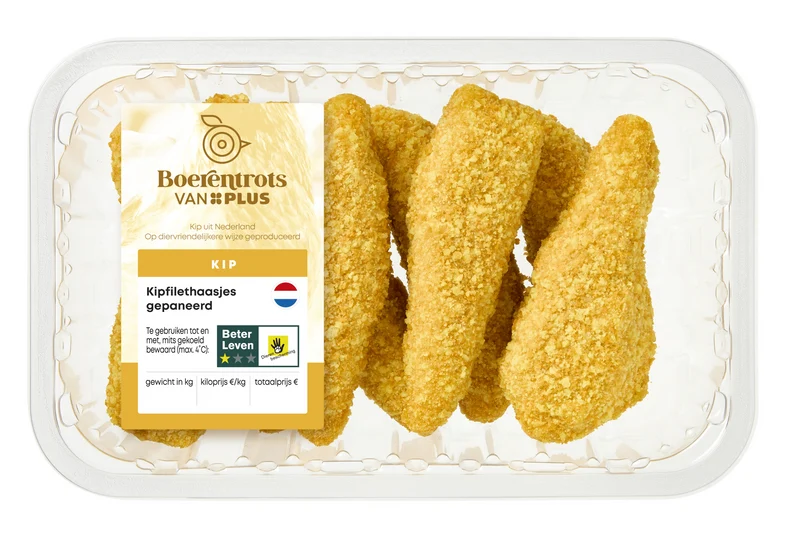 Boerentrots Kipfilethaasjes gepaneerd
