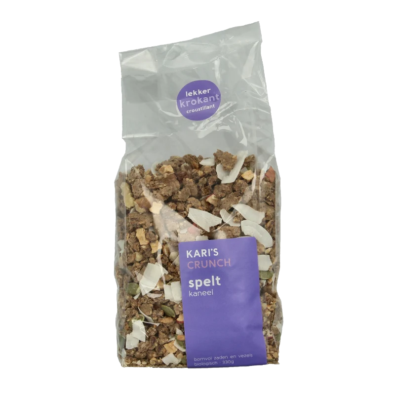 Kari's Crunch Granola spelt kaneel bio 330 gram