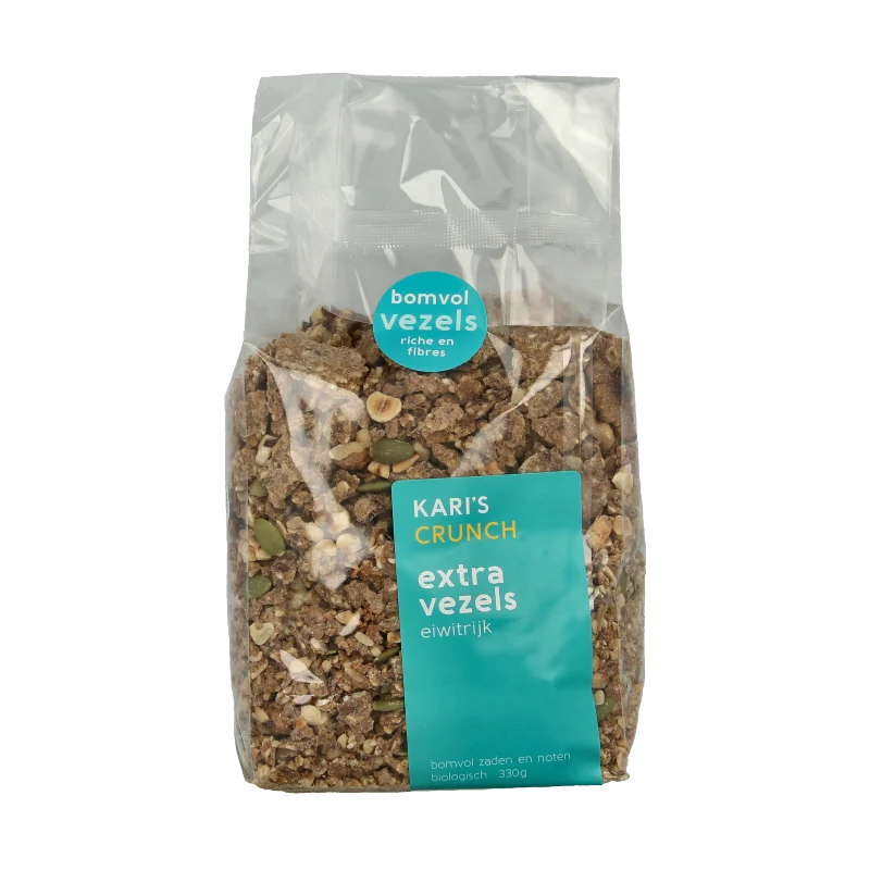 Kari's Crunch Granola extra vezels eiwit bio 330 gram