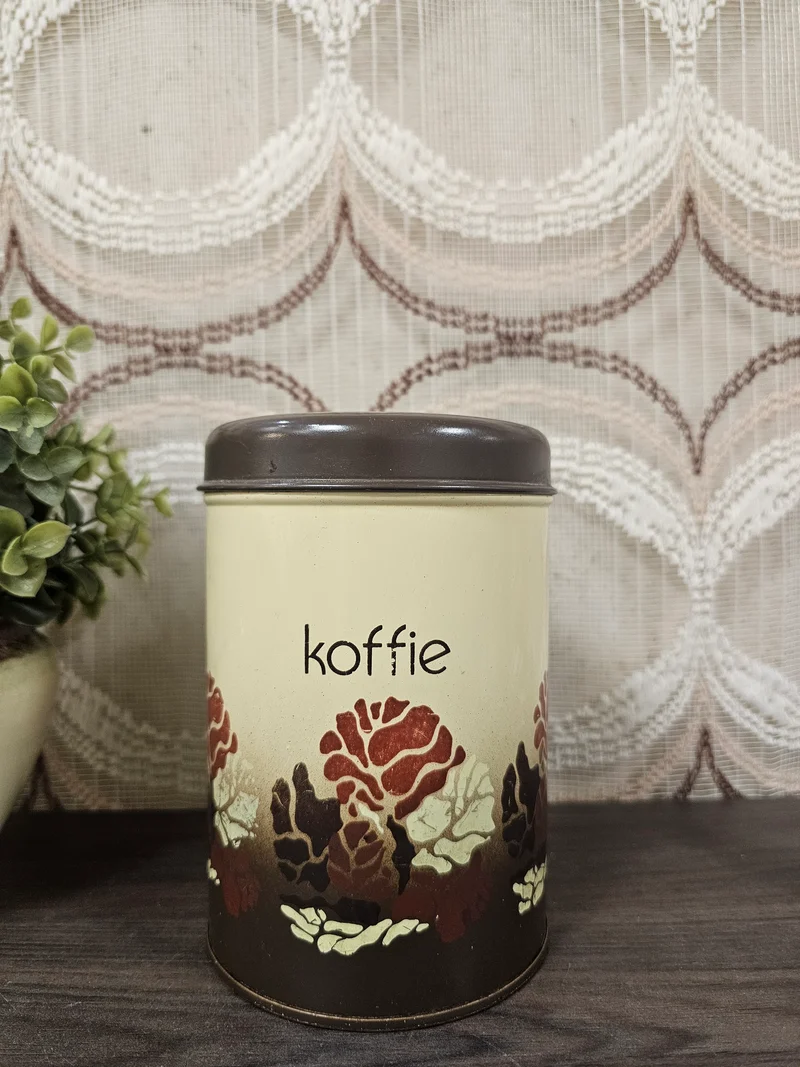 Brabantia koffieblik Batique jaren 70