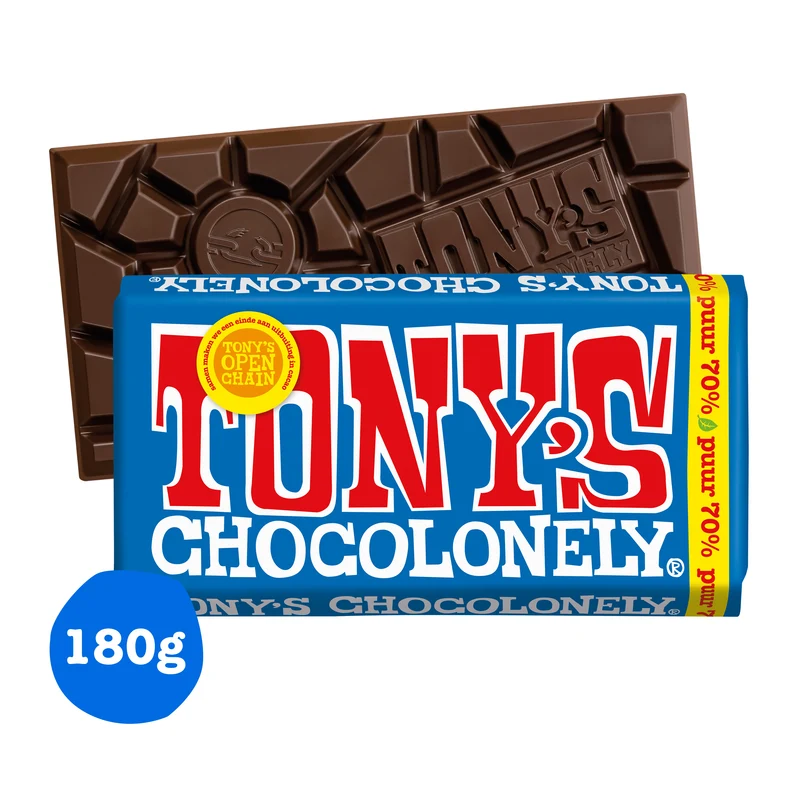 Tony's Chocolonely Chocoladereep Puur Fairtrade