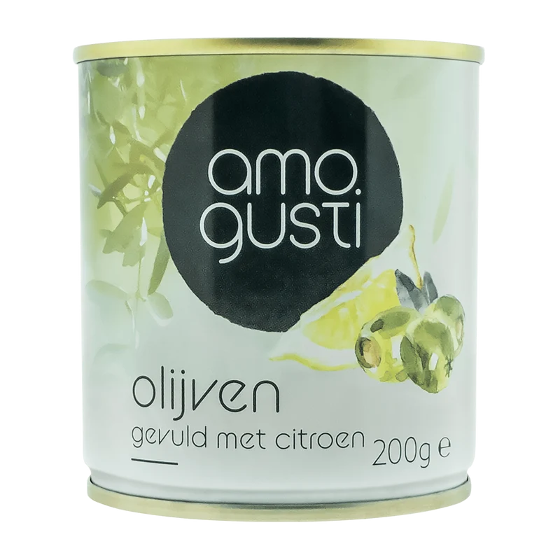 Amogusti Olijven gevuld met citroen