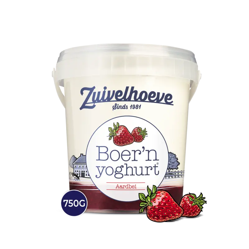 Zuivelhoeve Boer'n yoghurt aardbei