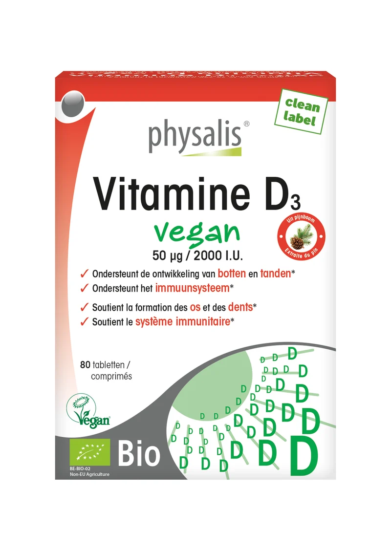 Physalis Vitamin D3 Vegan 80 tabletten