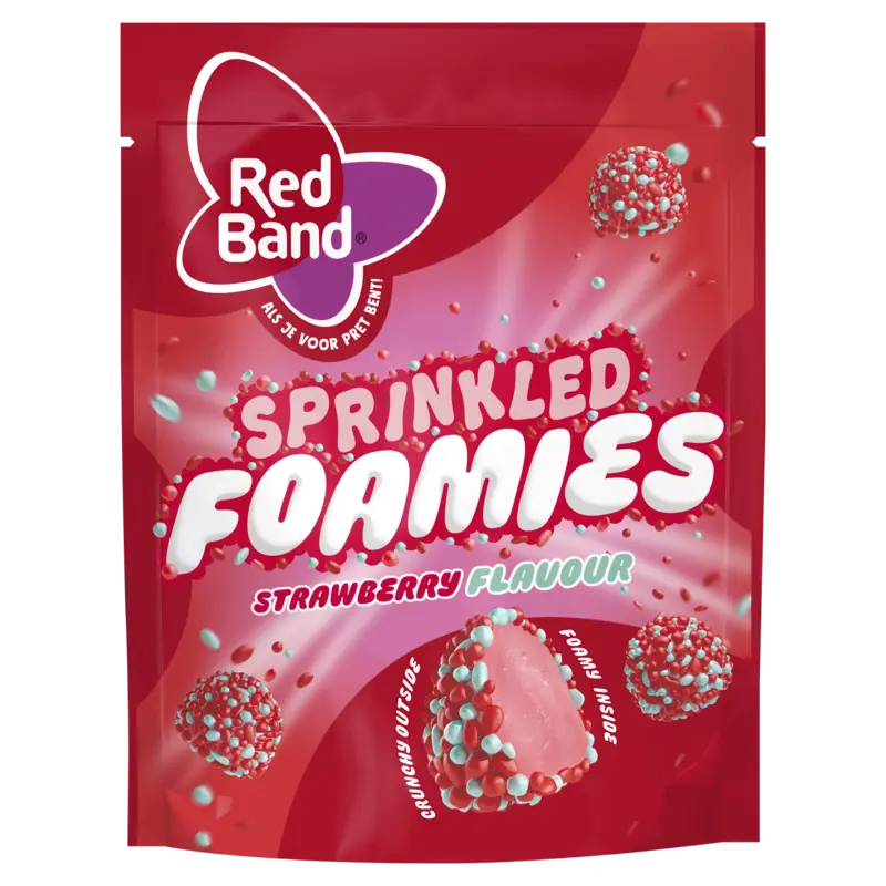 Red Band Sprinkled foamies strawberry