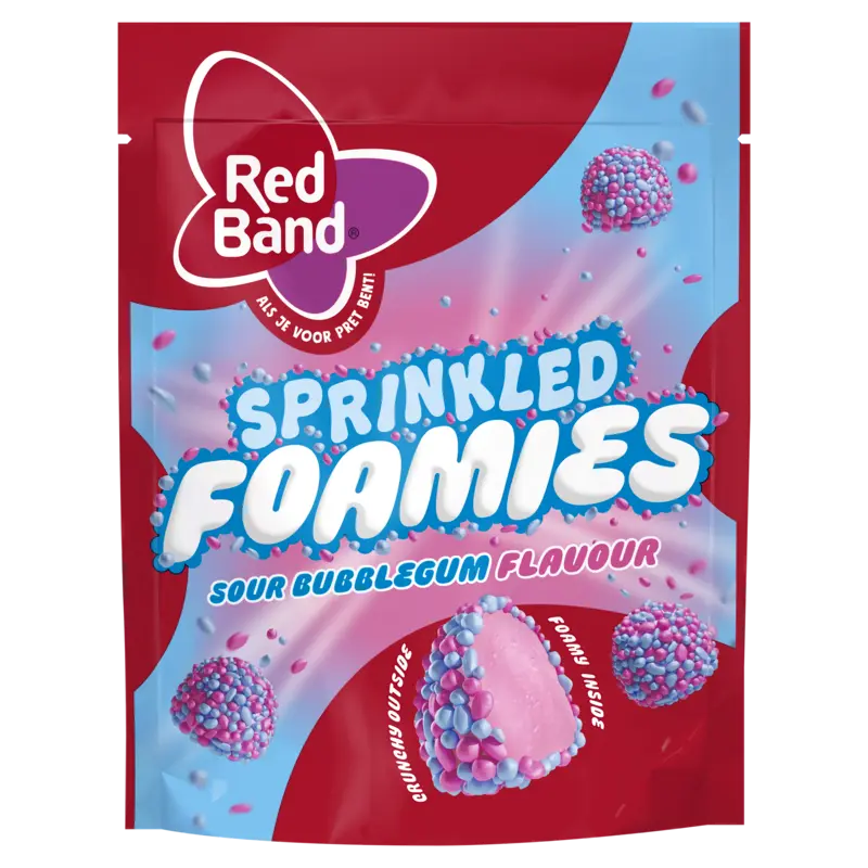 Red Band Sprinkled foamies sour bubblegum
