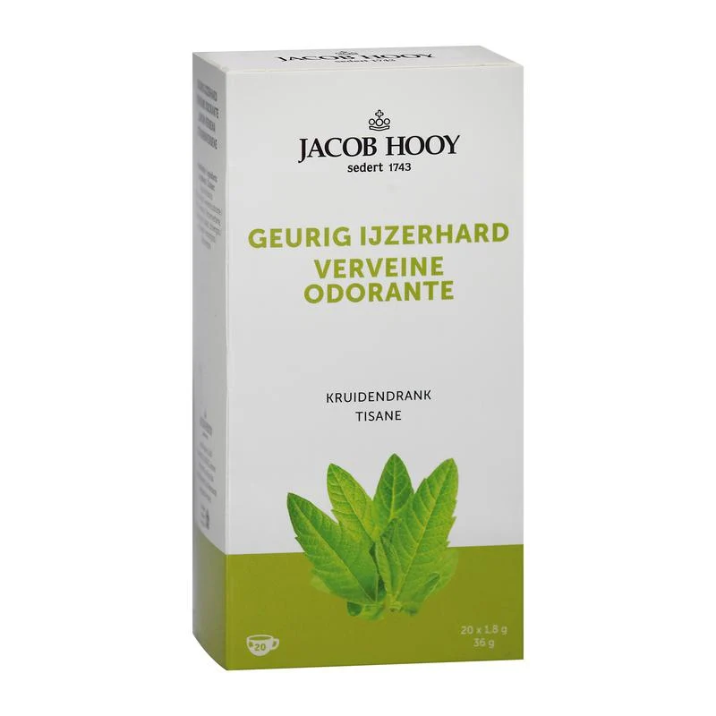 Jacob Hooy Geurig ijzerhard theezak gold 20 stuks