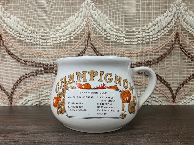 Recept soepkom champignonsoep wit