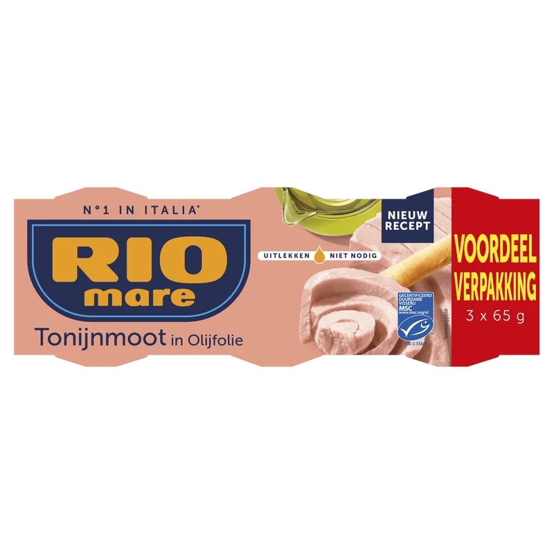 Rio Mare Tonijn olijfolie 3x65g MSC