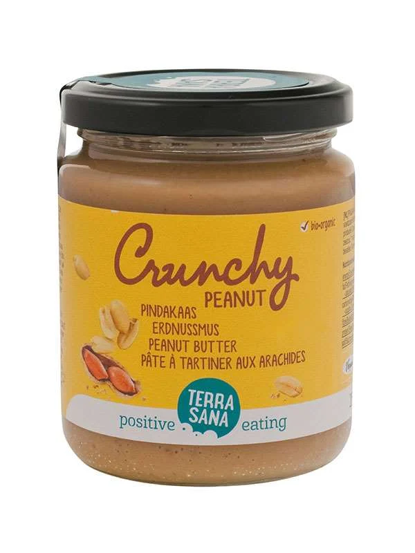 TerraSana Pindakaas crunchy z.z. 250g