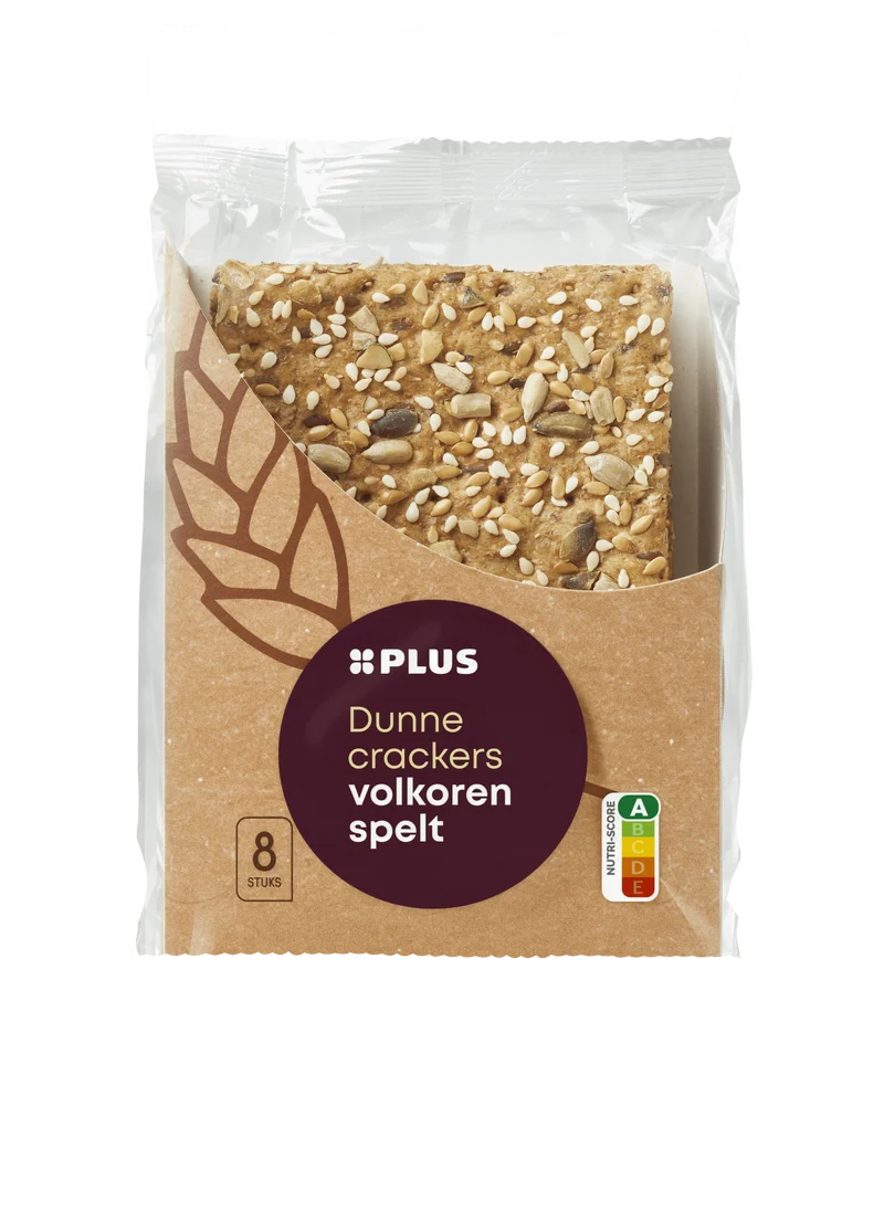 Dunne crackers volkoren spelt