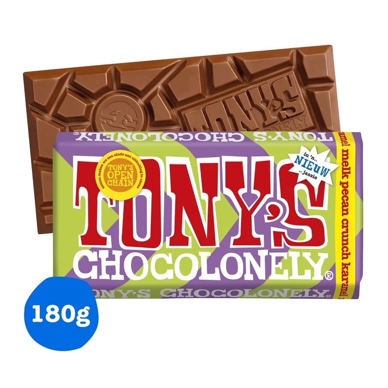 Tony's Chocolonely Melk Pecan crunch karamel