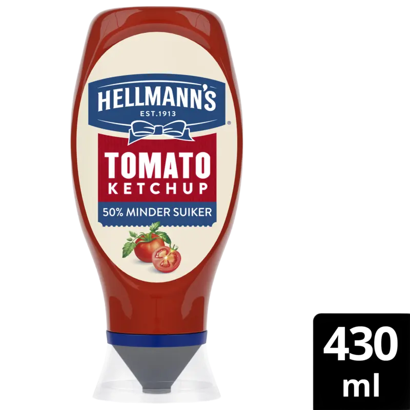 Hellmann's Ketchup 50% minder suiker
