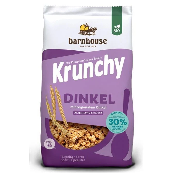 Barnhouse Krunchy Pur Spelt Alternatief Gezoet Bio 600 gram