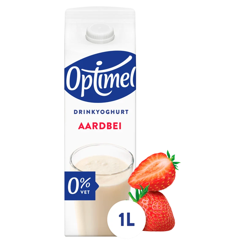 Optimel Drink aardbei 0% vet