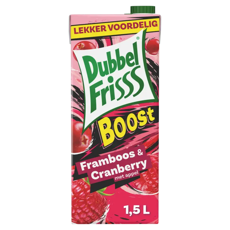 DubbelFrisss Boost framboos & cranberry