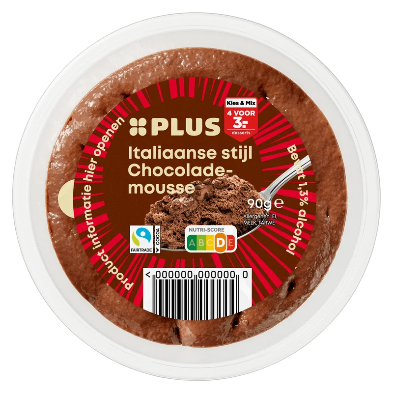 Italiaanse stijl Chocomousse