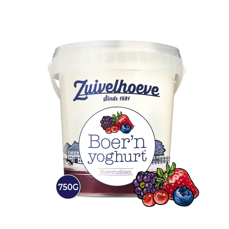 Zuivelhoeve Boer'n yoghurt bosvruchten