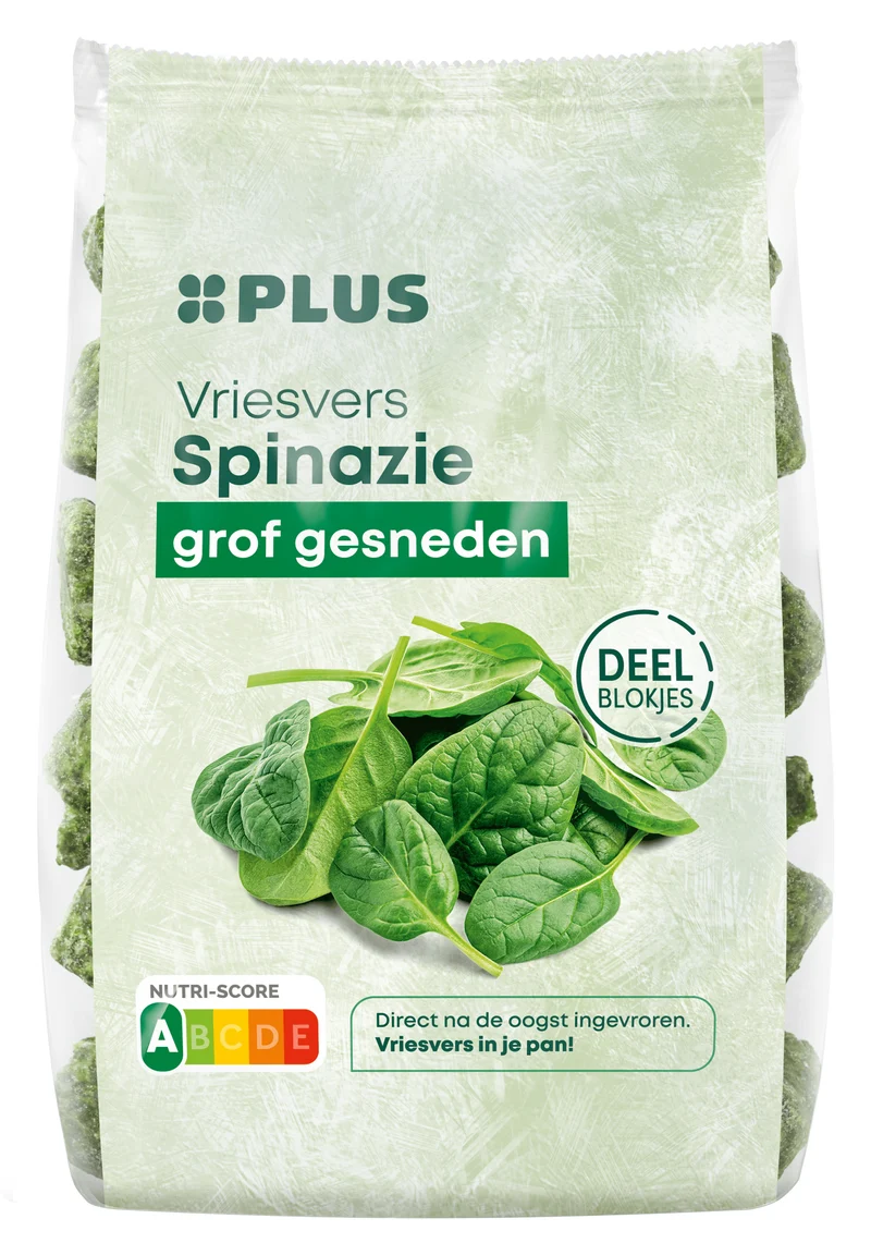 Gehakte spinazie fijn deelblokjes