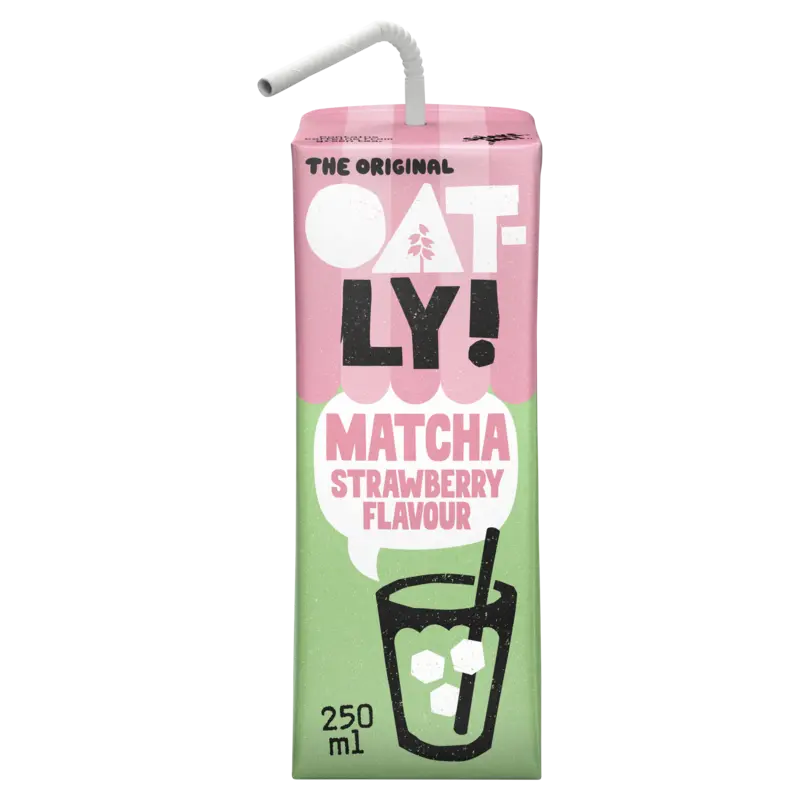Oatly! Matcha strawberry flavour