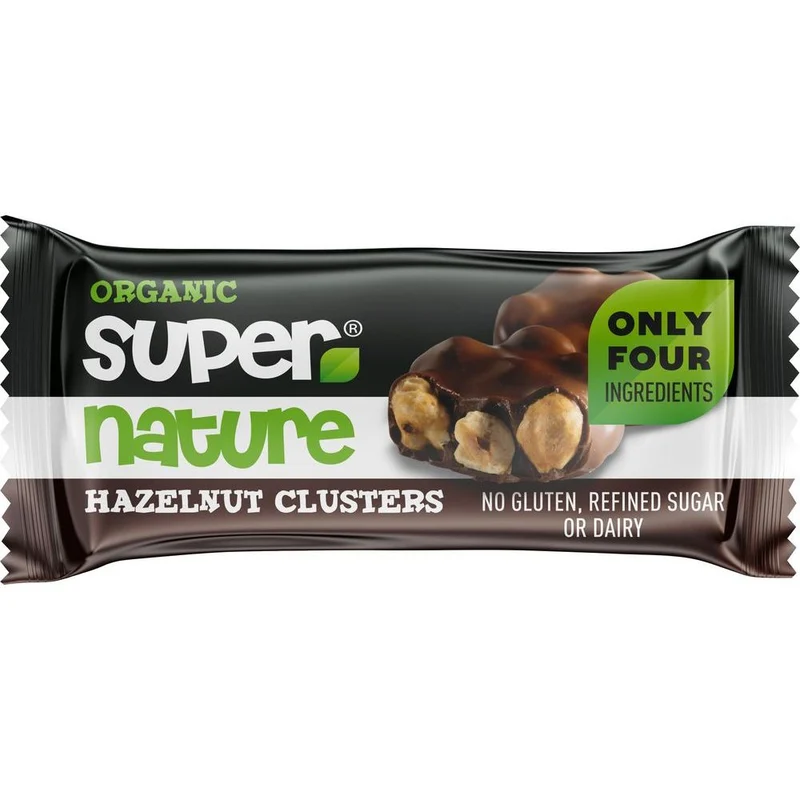 Super Nature Organic Hazelnut Clusters 34 gram