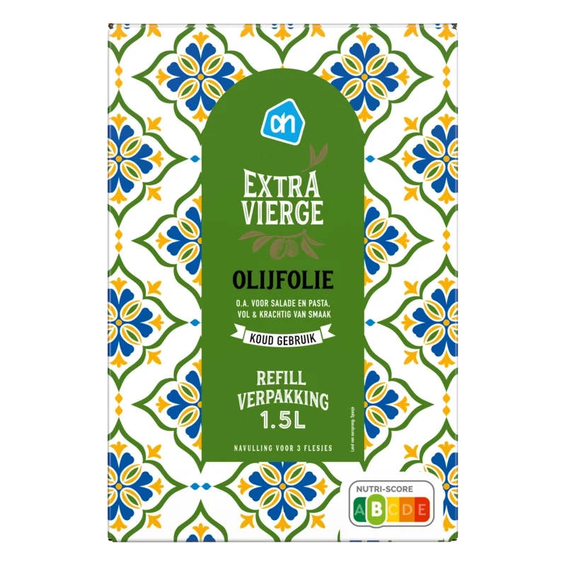 Extra vierge olijfolie navulverpakking