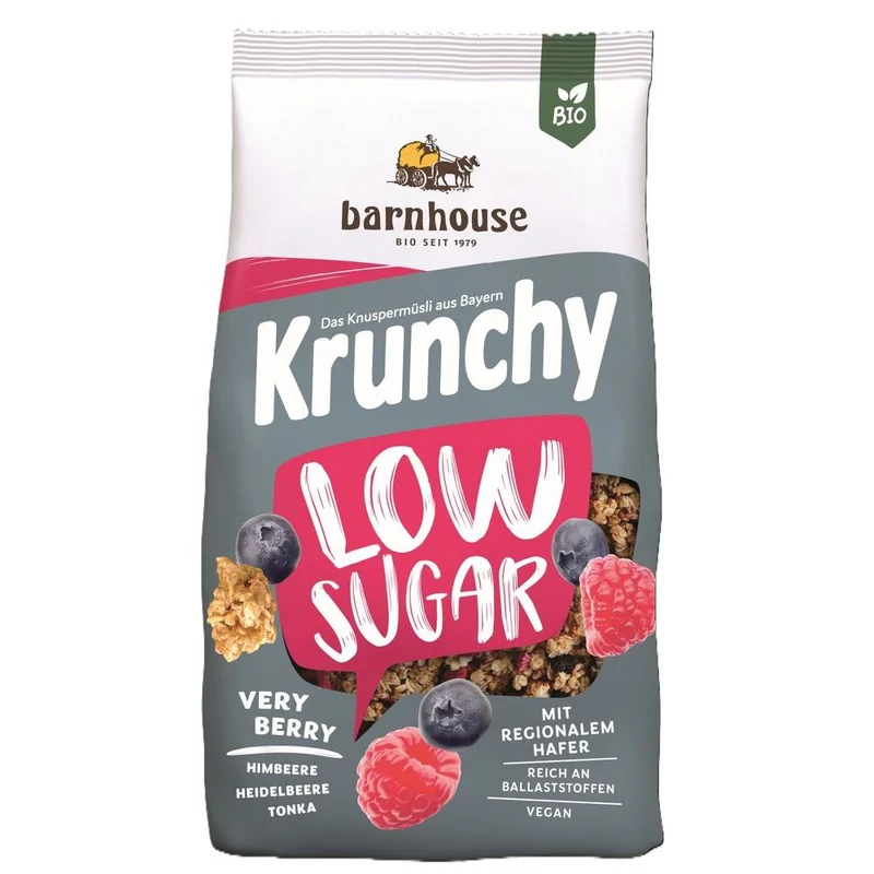 Barnhouse Krunchy Low Sugar Very Berry Biologisch 375 gram