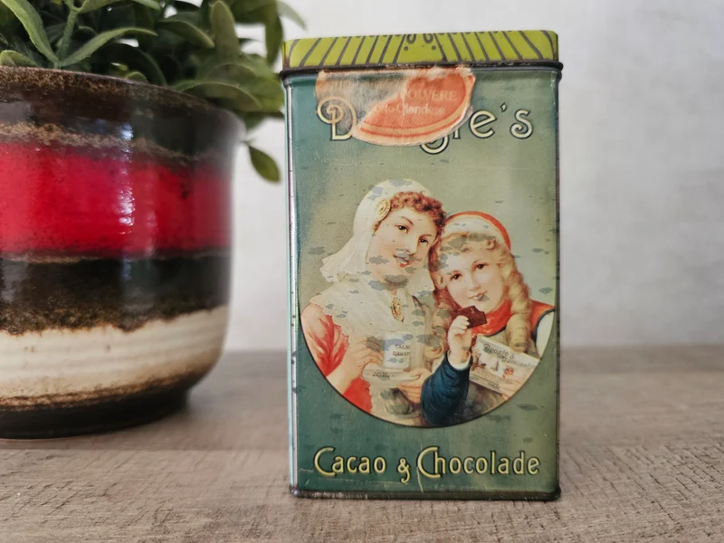 Vintage blik Droste cacaopoeder