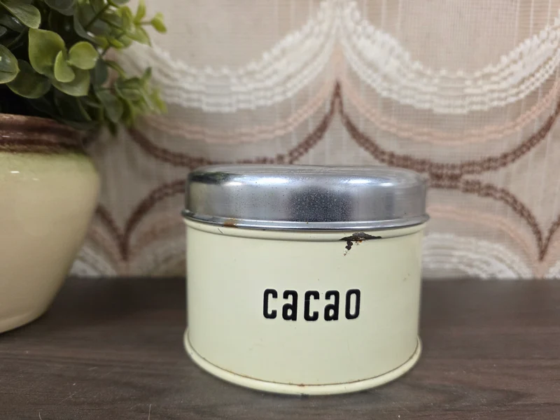 Brabantia blik cacao crème – vintage 11 x 8 cm