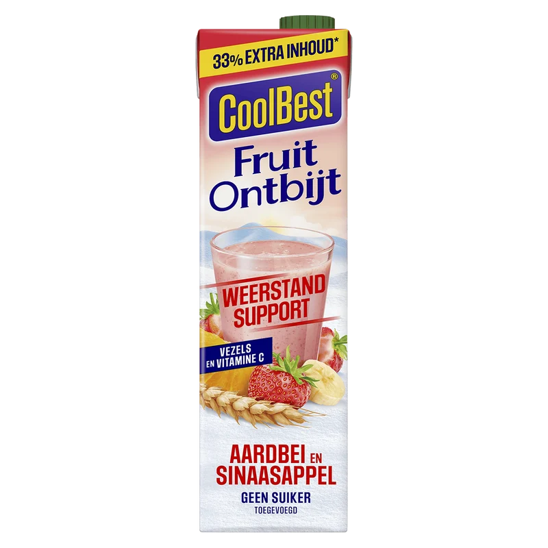 Coolbest Fruitontbijt Sinaasappel-Aardbei